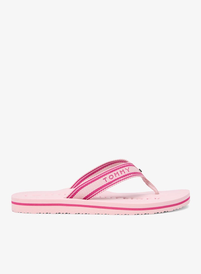 TOMMY HILFIGER Webbing Strap Signature Flip-Flops - Image 1